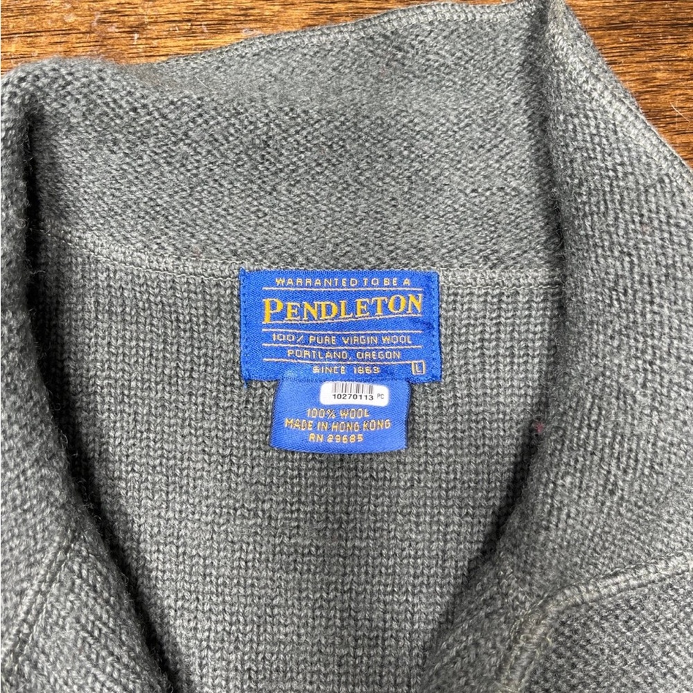 Pendleton Green Wool Cardigan with Button Closure - Picture 2 of 7